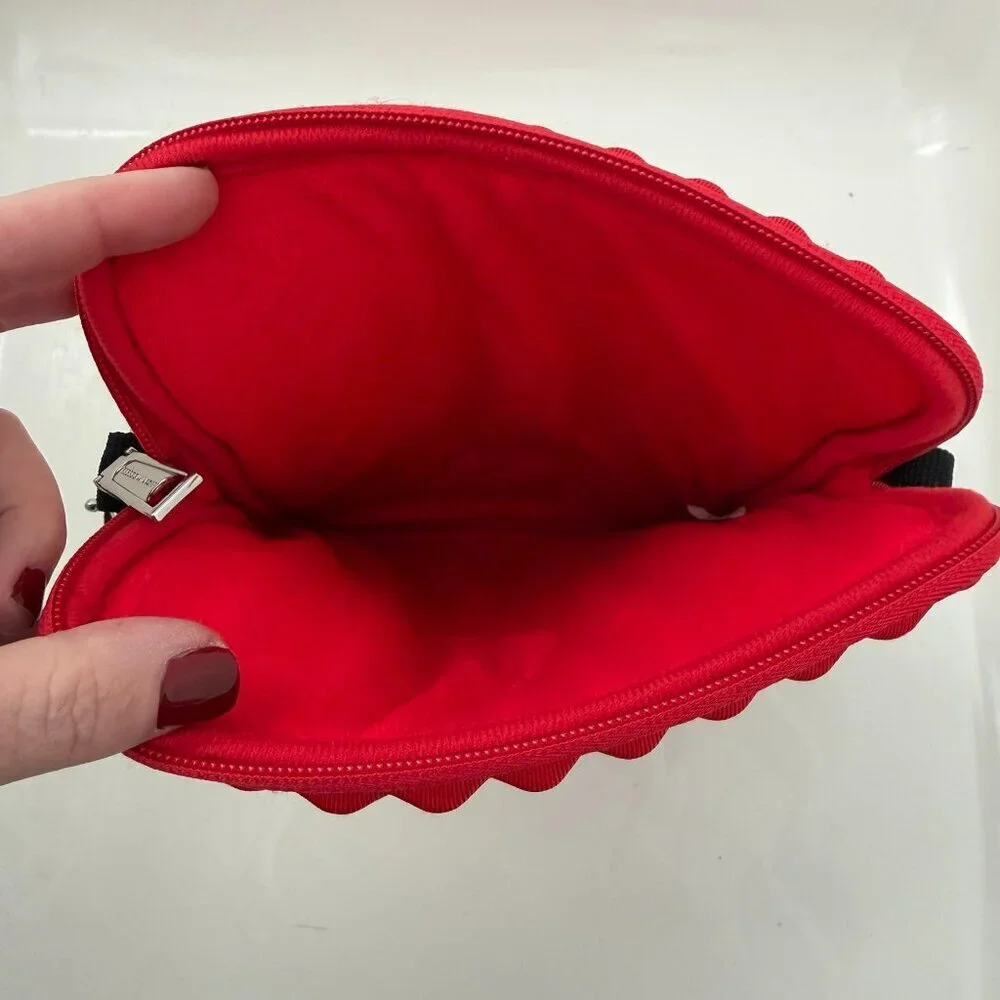 REBECCA MINKOFF Red Neoprene Pyramid Stud iPad Tablet Case Bag